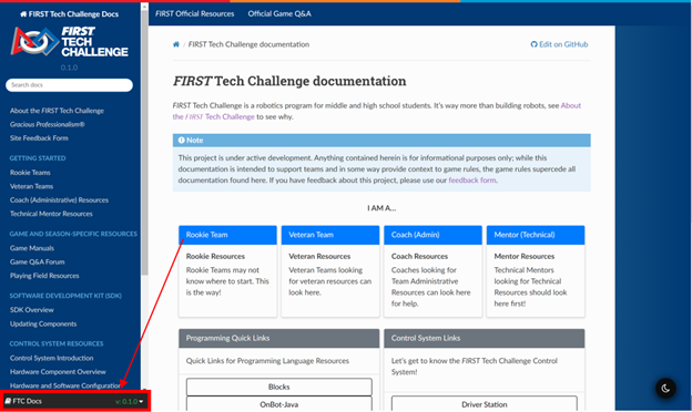 FTC Docs PDF Menu